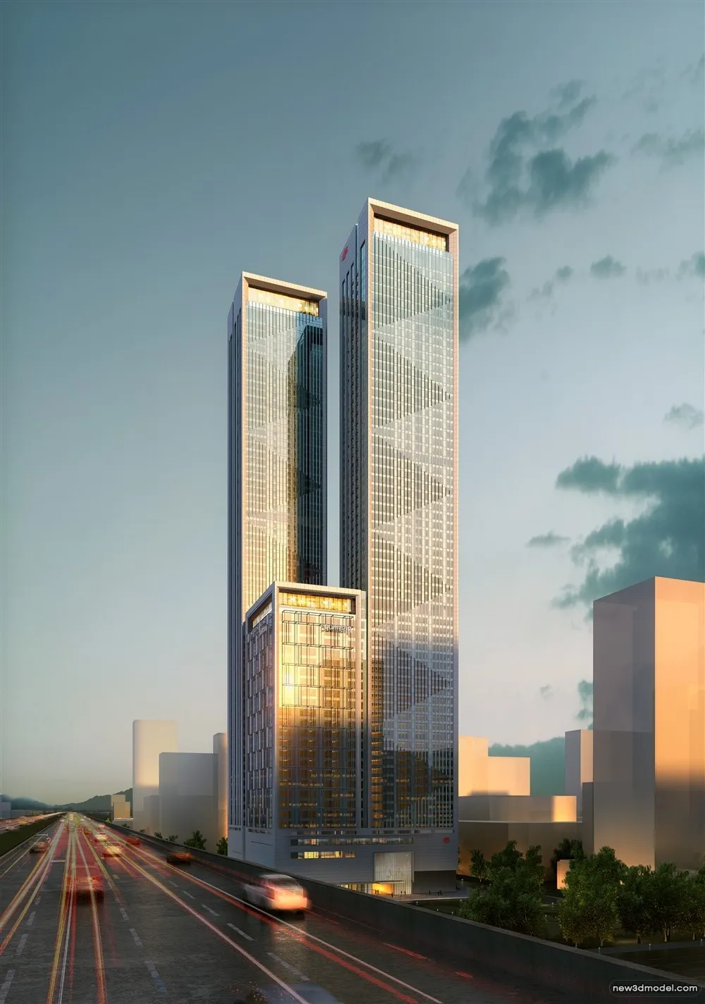 3D Models of Commercial Building – Exterior 3D Scenes – 337 – VRAY