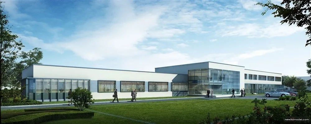 3D Models of Commercial Building – Exterior 3D Scenes – 338 – VRAY