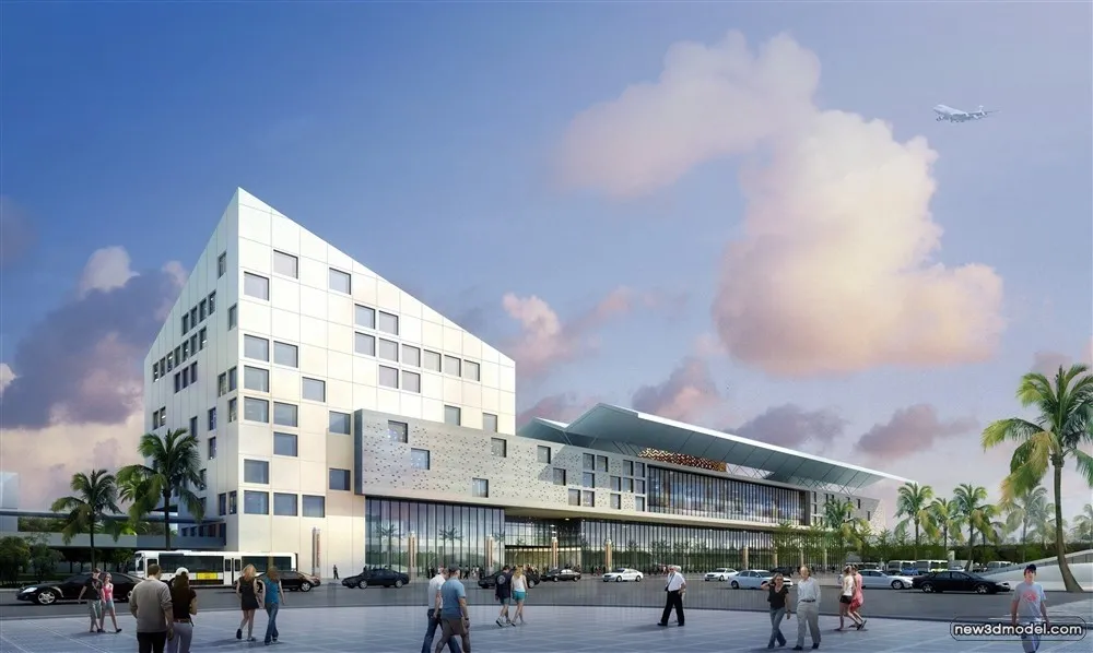 3D Models of Commercial Building – Exterior 3D Scenes – 347 – VRAY