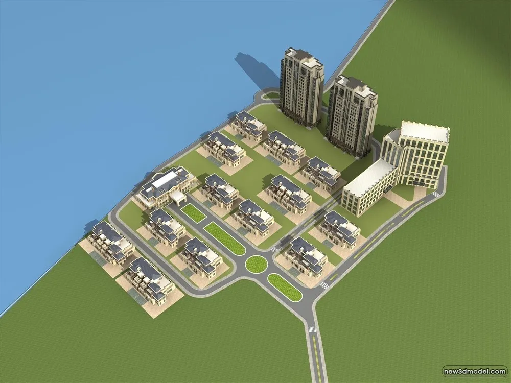 3D Models of Commercial Building – Exterior 3D Scenes – 348 – VRAY