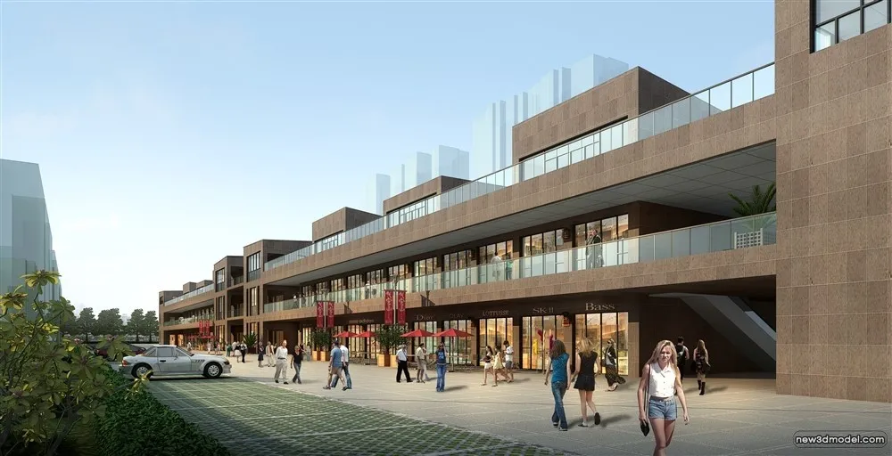 3D Models of Commercial Building – Exterior 3D Scenes – 353 – VRAY