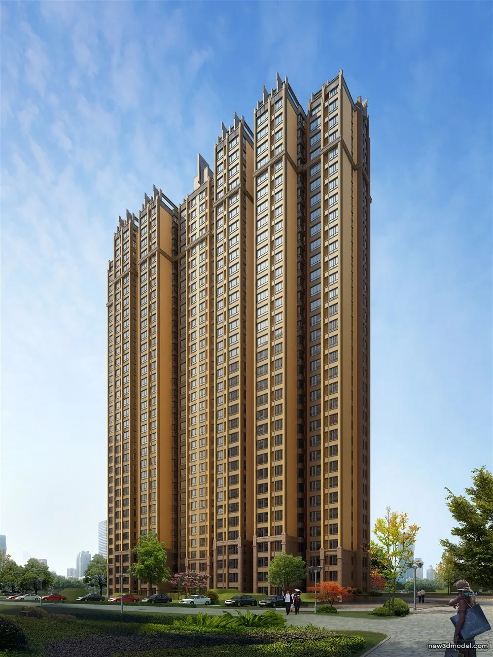 3D Models of Commercial Building – Exterior 3D Scenes – 356 – VRAY