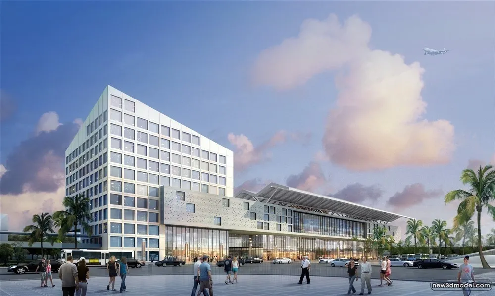 3D Models of Commercial Building – Exterior 3D Scenes – 357 – VRAY