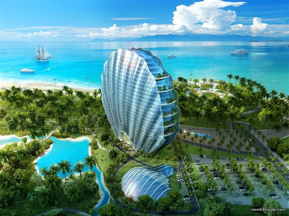 3D Models of Commercial Building – Exterior 3D Scenes – 366 – VRAY