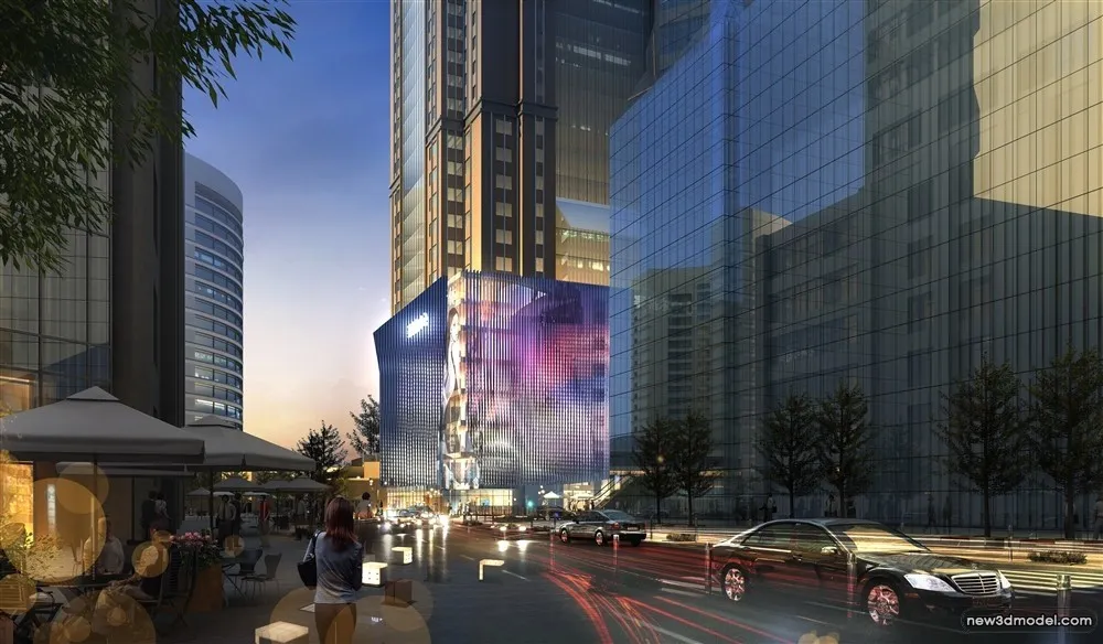 3D Models of Commercial Building – Exterior 3D Scenes – 375 – VRAY