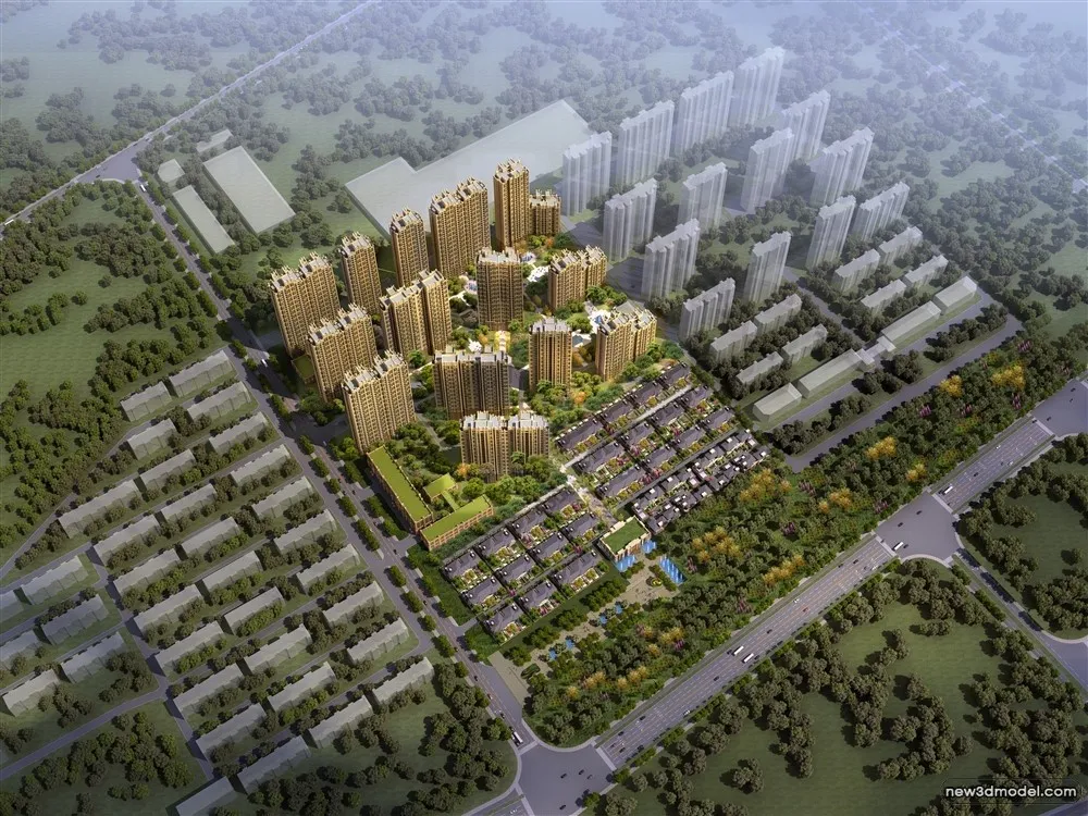 3D Models of Commercial Building – Exterior 3D Scenes – 376 – VRAY