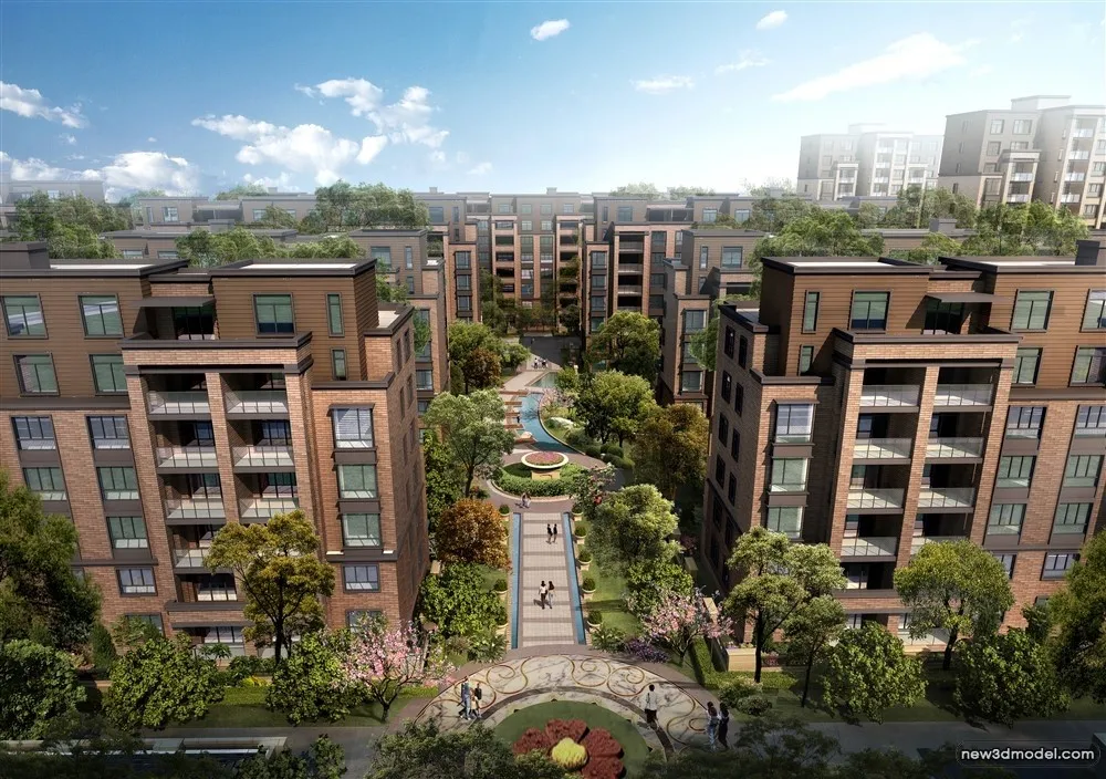 3D Models of Commercial Building – Exterior 3D Scenes – 378 – VRAY