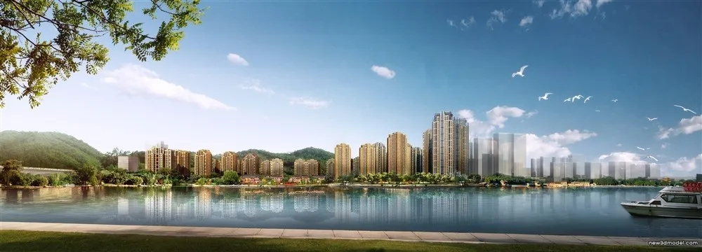 3D Models of Commercial Building – Exterior 3D Scenes – 379 – VRAY