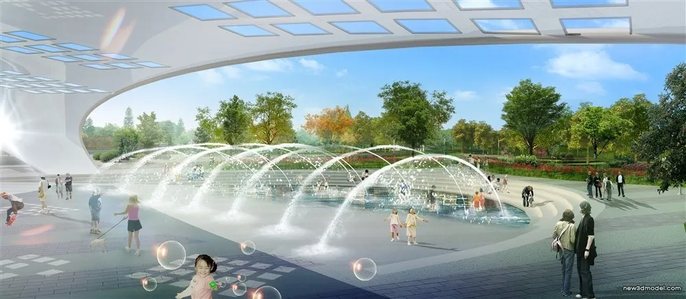 3D Models of Commercial Building – Exterior 3D Scenes – 399 – VRAY