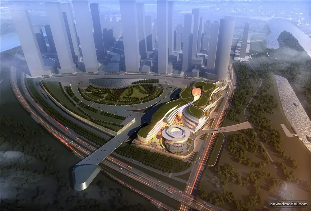 3D Models of Commercial Building – Exterior 3D Scenes – 449 – VRAY