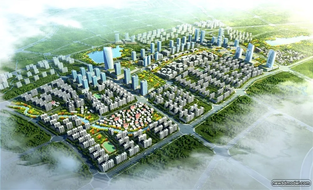 3D Models of Commercial Building – Exterior 3D Scenes – 452 – VRAY