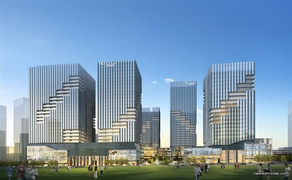 3D Models of Commercial Building – Exterior 3D Scenes – 453 – VRAY