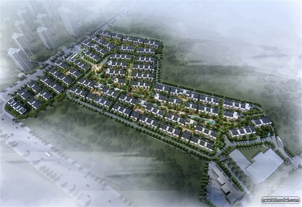 3D Models of Commercial Building – Exterior 3D Scenes – 454 – VRAY