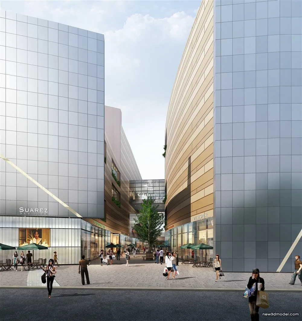 3D Models of Commercial Building – Exterior 3D Scenes – 456 – VRAY