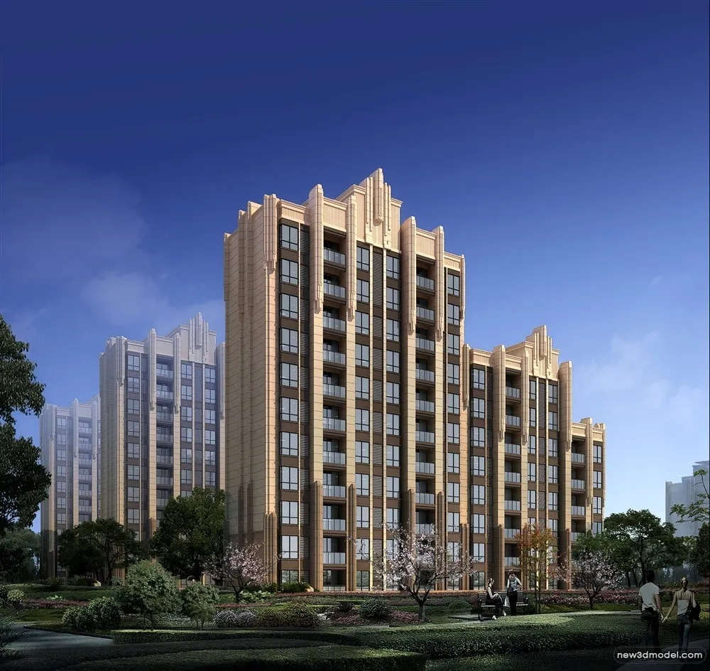 3D Models of Commercial Building – Exterior 3D Scenes – 457 – VRAY