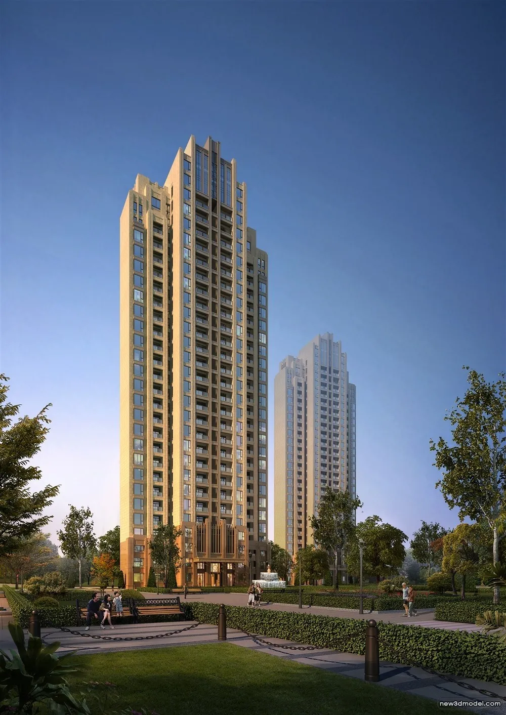 3D Models of Commercial Building – Exterior 3D Scenes – 465 – VRAY