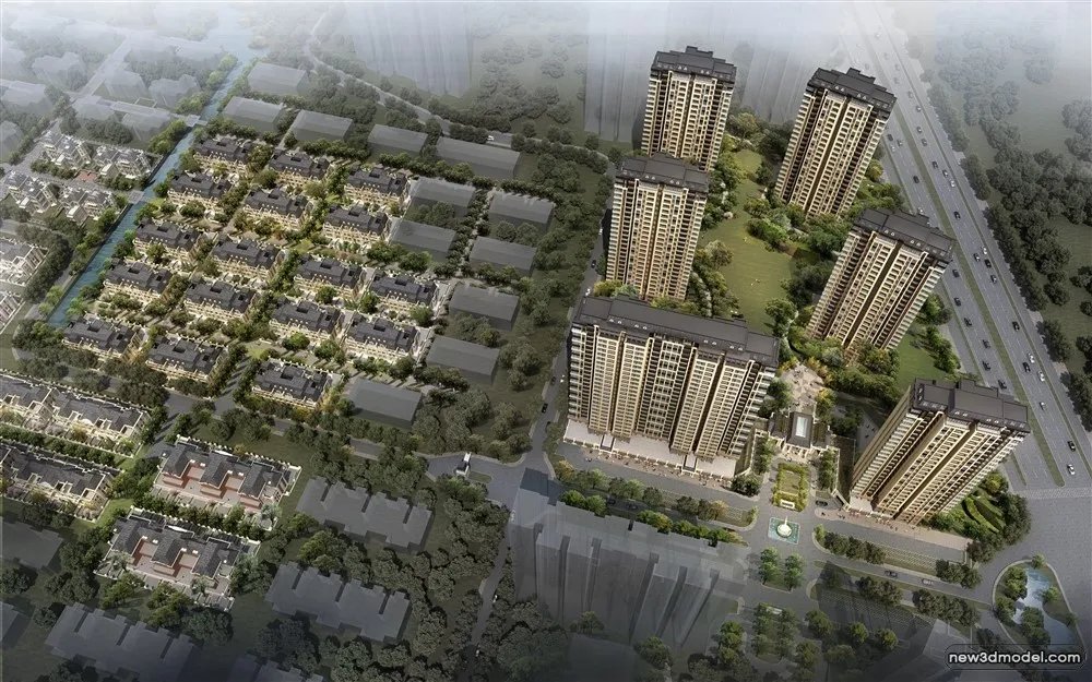 3D Models of Commercial Building – Exterior 3D Scenes – 469 – VRAY