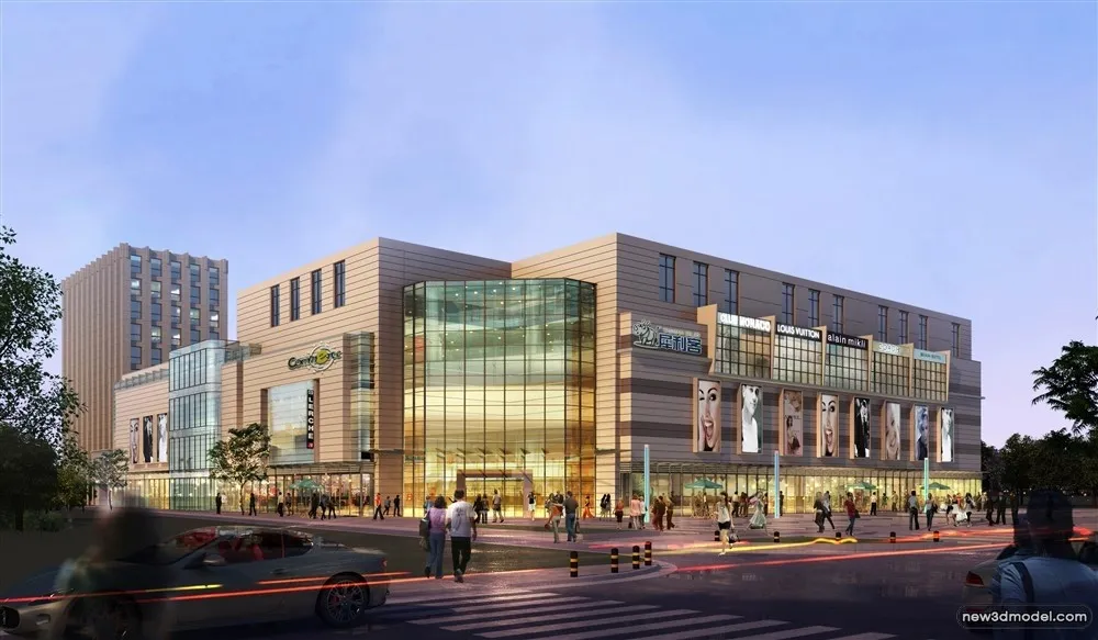 3D Models of Commercial Building – Exterior 3D Scenes – 470 – VRAY