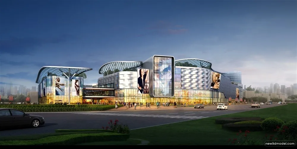 3D Models of Commercial Building – Exterior 3D Scenes – 472 – VRAY