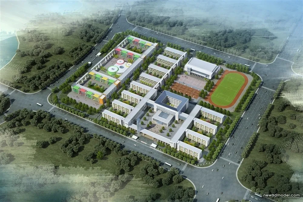 3D Models of Commercial Building – Exterior 3D Scenes – 474 – VRAY