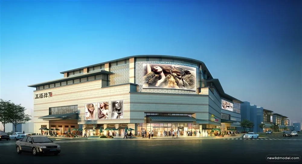 3D Models of Commercial Building – Exterior 3D Scenes – 478 – VRAY