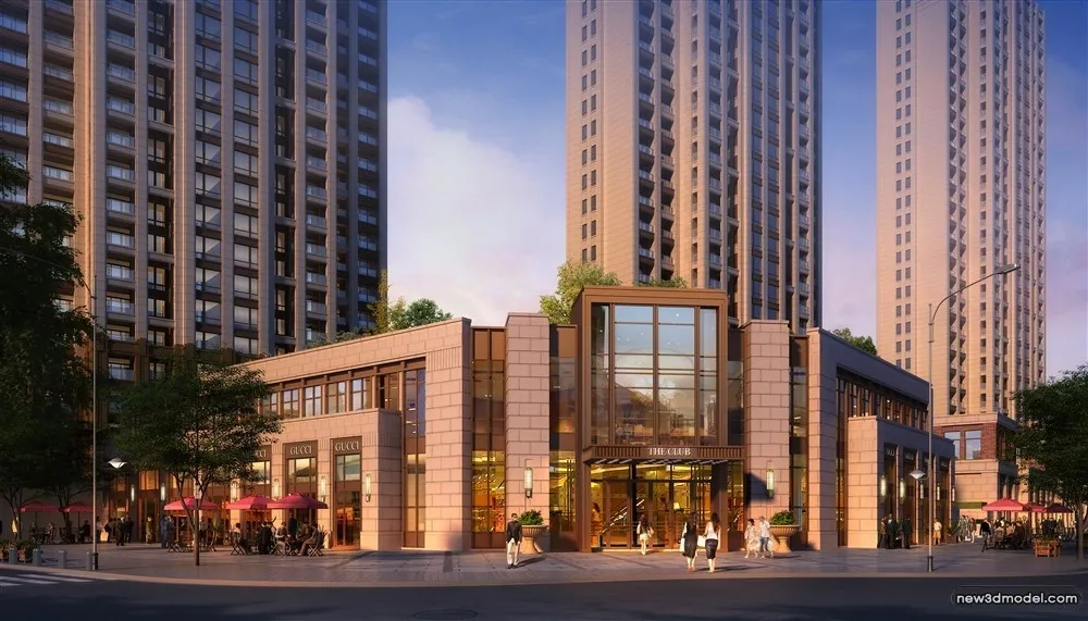 3D Models of Commercial Building – Exterior 3D Scenes – 479 – VRAY