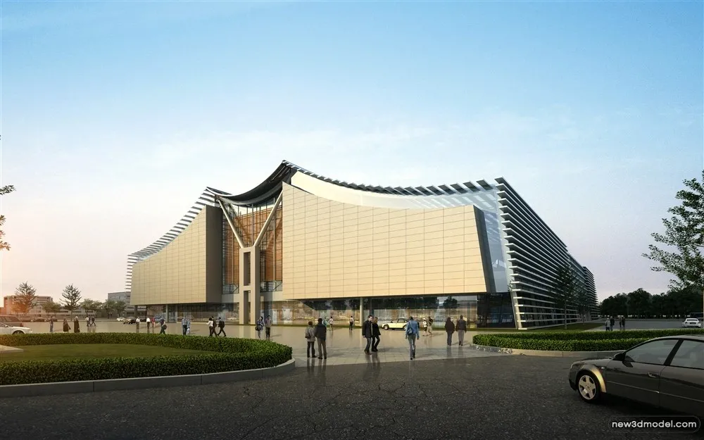 3D Models of Commercial Building – Exterior 3D Scenes – 485 – VRAY