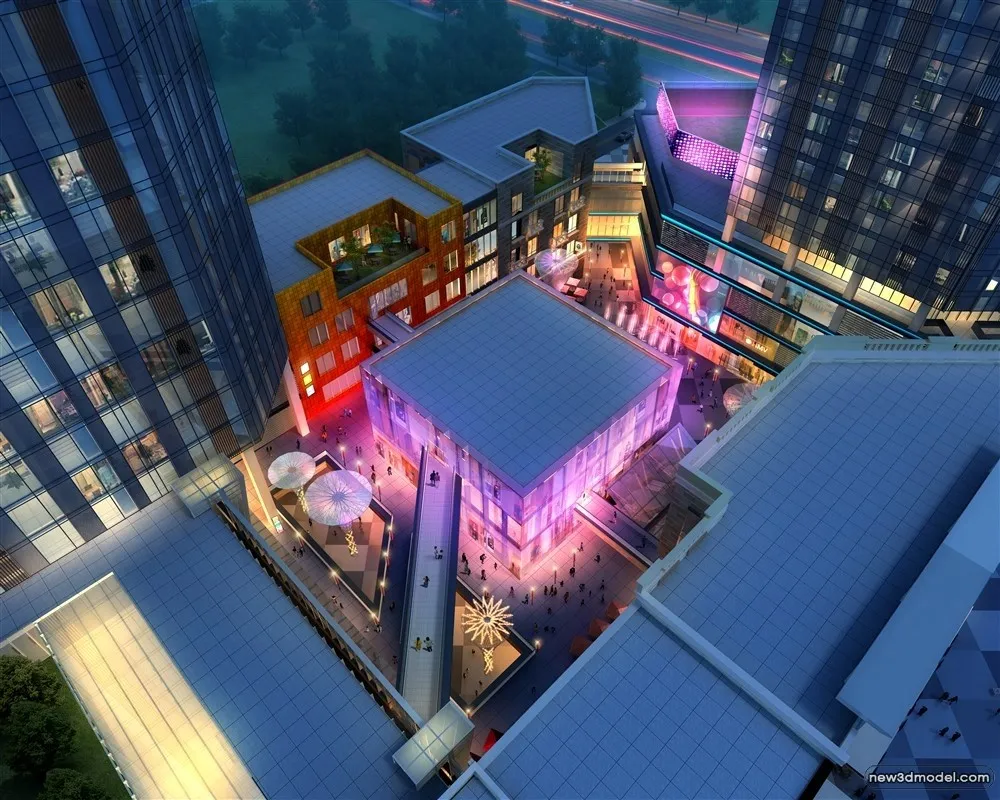 3D Models of Commercial Building – Exterior 3D Scenes – 486 – VRAY