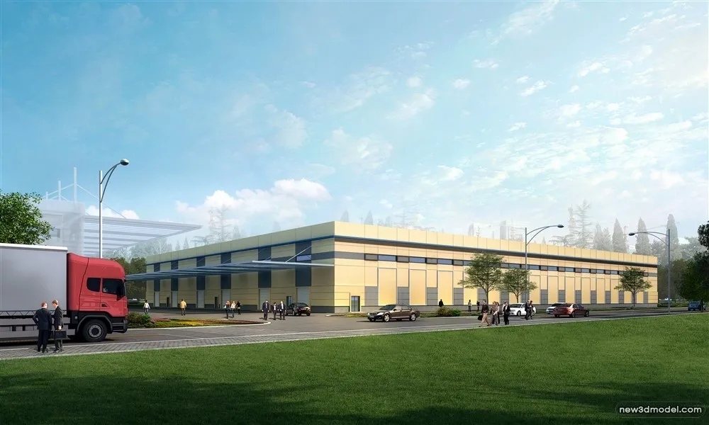 3D Models of Commercial Building – Exterior 3D Scenes – 489 – VRAY