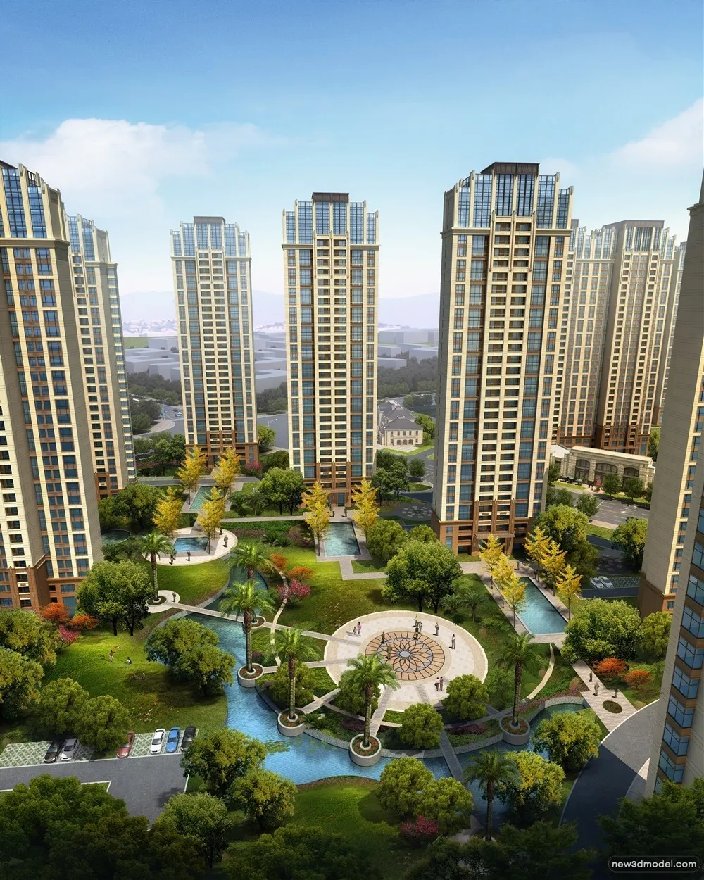 3D Models of Commercial Building – Exterior 3D Scenes – 496 – VRAY