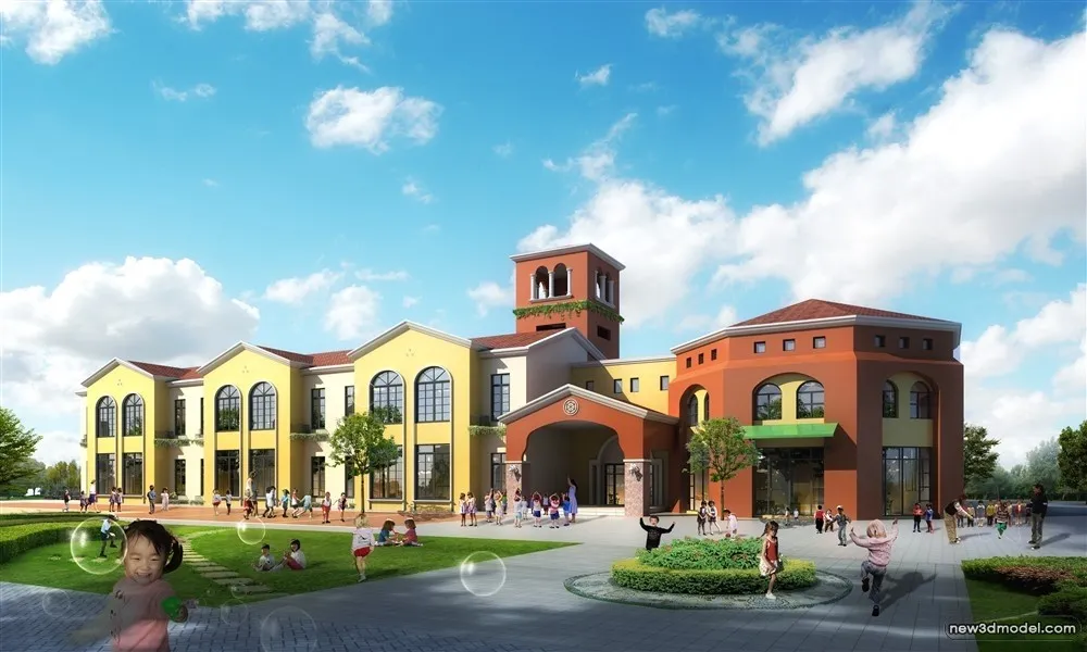 3D Models of Commercial Building – Exterior 3D Scenes – 503 – VRAY