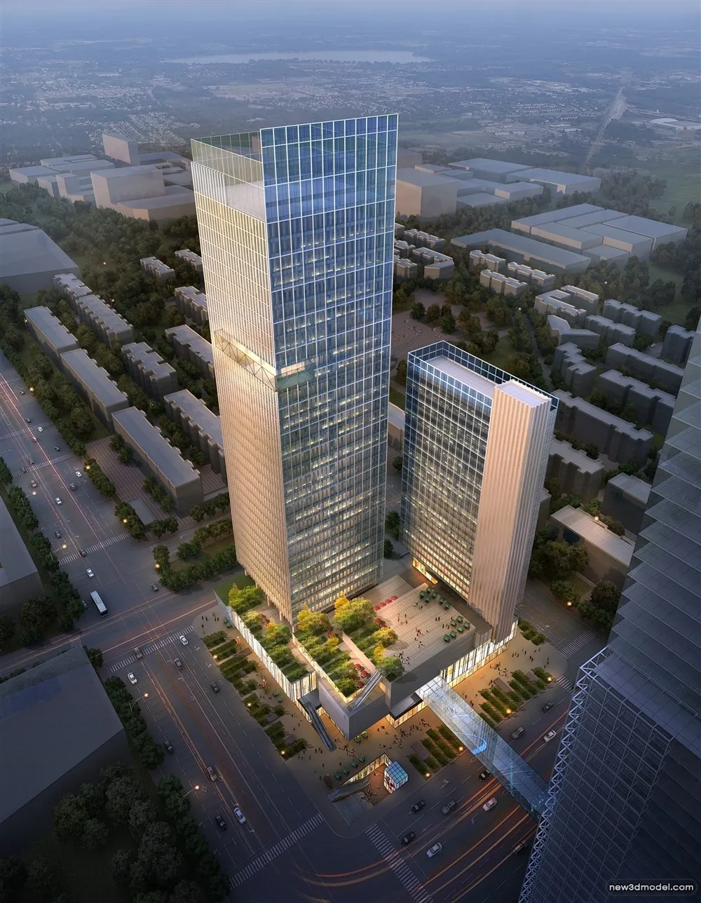 3D Models of Commercial Building – Exterior 3D Scenes – 506 – VRAY