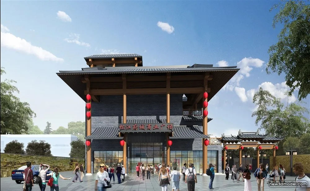 3D Models of Commercial Building – Exterior 3D Scenes – 511 – VRAY