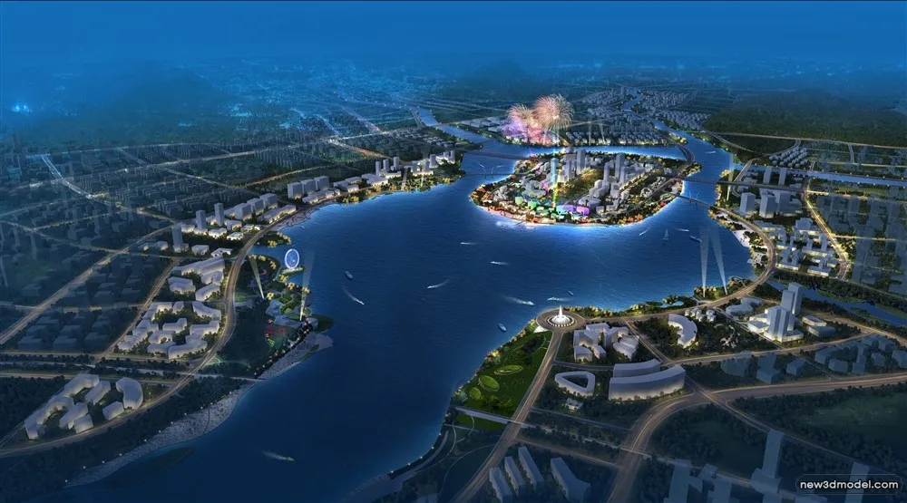 3D Models of Commercial Building – Exterior 3D Scenes – 524 – VRAY