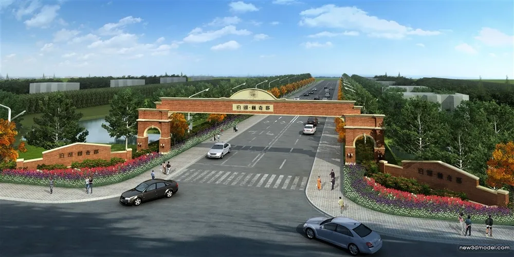 3D Models of Commercial Building – Exterior 3D Scenes – 528 – VRAY