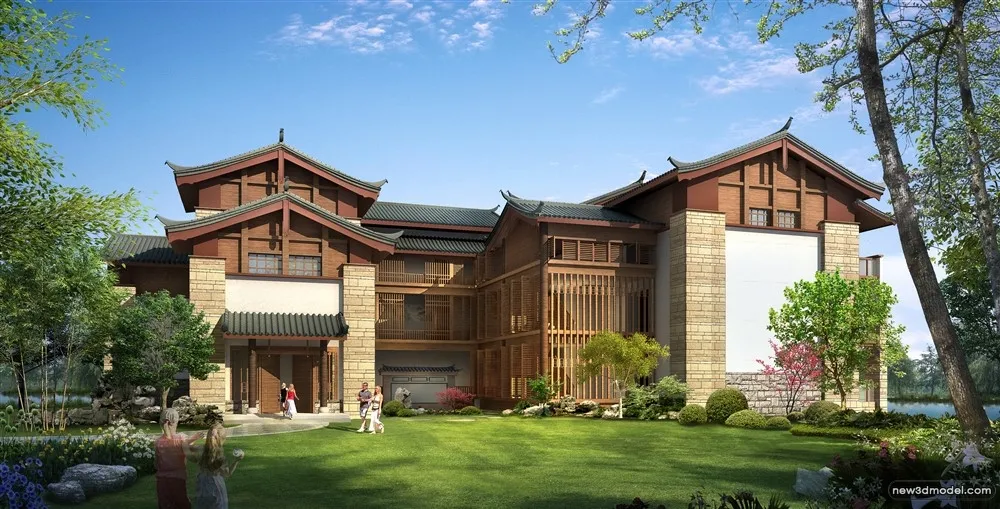 3D Models of Commercial Building – Exterior 3D Scenes – 531 – VRAY