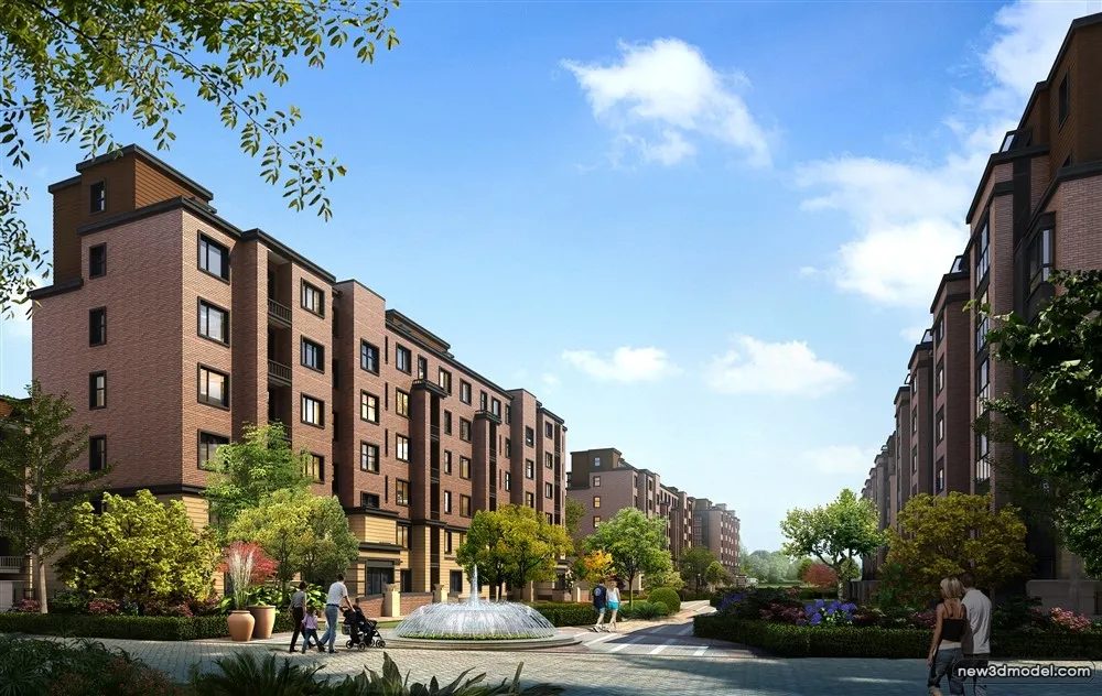 3D Models of Commercial Building – Exterior 3D Scenes – 539 – VRAY