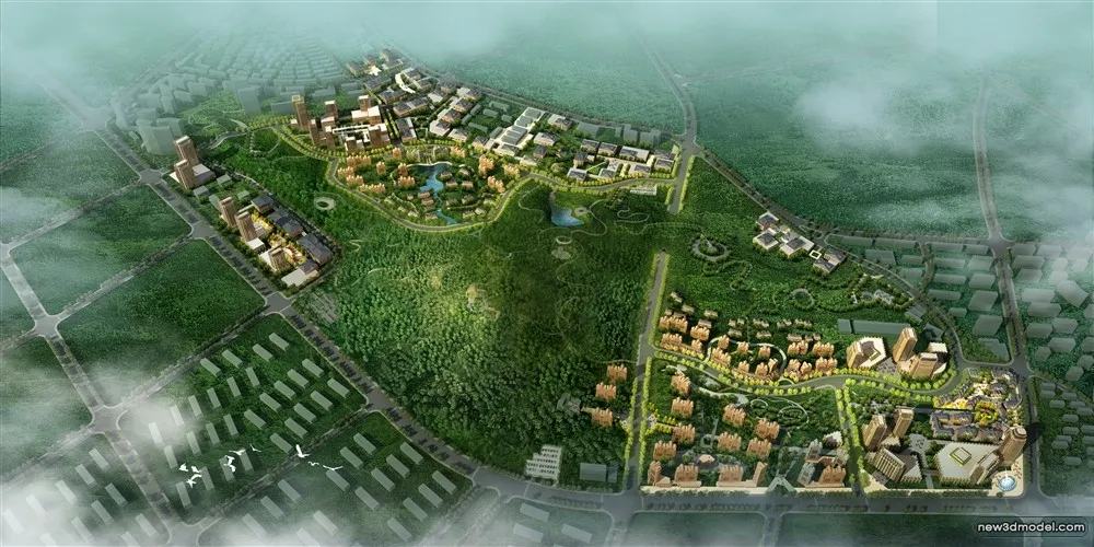 3D Models of Commercial Building – Exterior 3D Scenes – 543 – VRAY