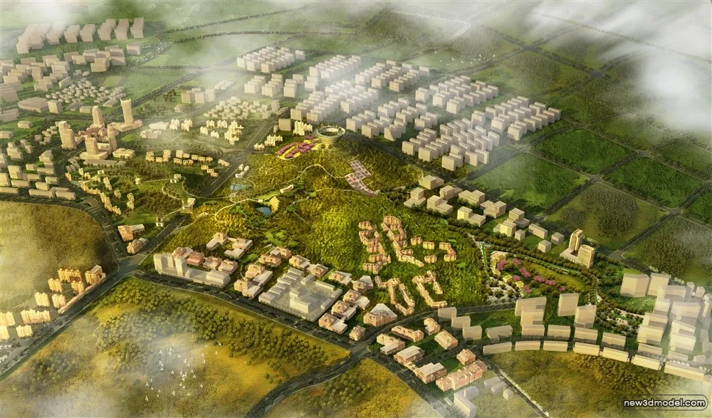 3D Models of Commercial Building – Exterior 3D Scenes – 544 – VRAY