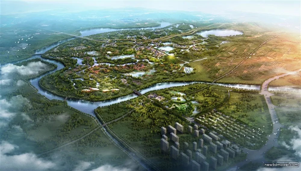 3D Models of Commercial Building – Exterior 3D Scenes – 546 – VRAY