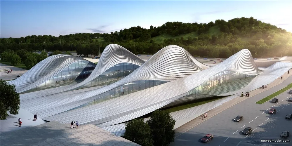 3D Models of Commercial Building – Exterior 3D Scenes – 547 – VRAY