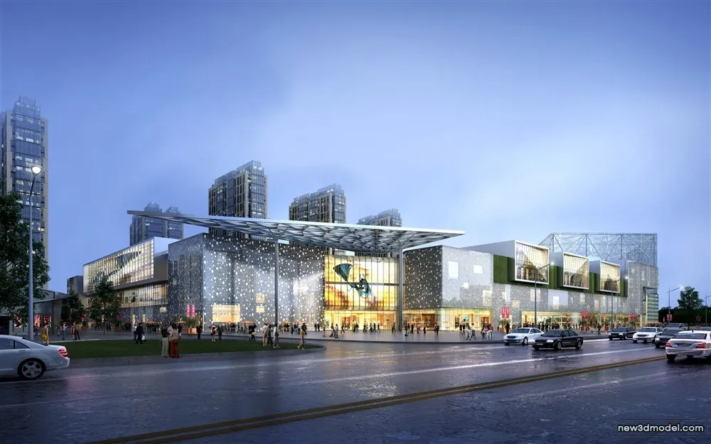 3D Models of Commercial Building – Exterior 3D Scenes – 549 – VRAY