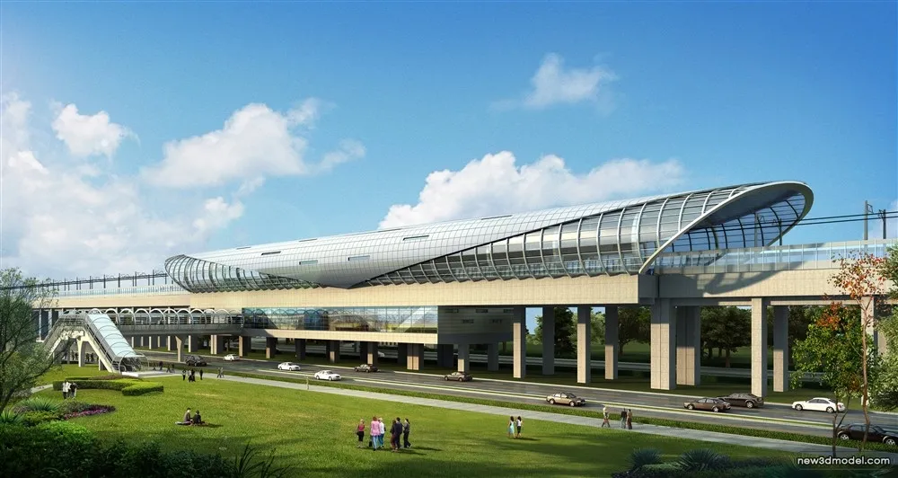 3D Models of Commercial Building – Exterior 3D Scenes – 551 – VRAY