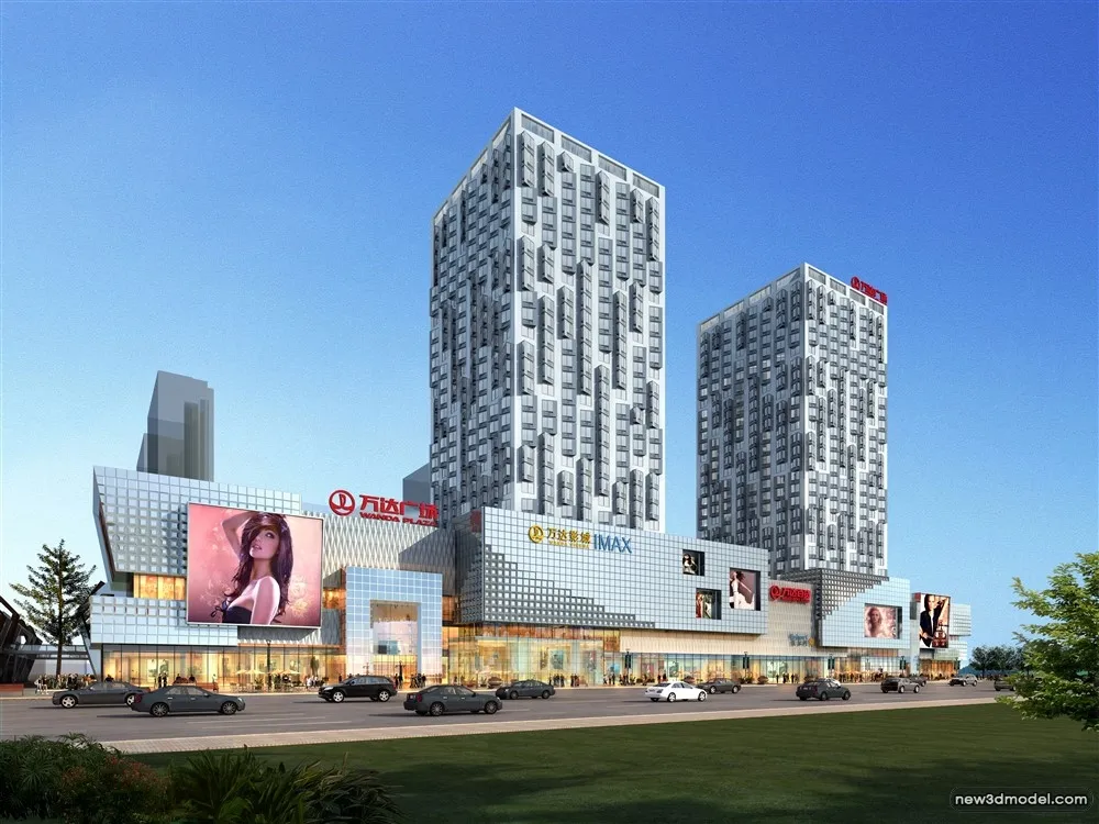 3D Models of Commercial Building – Exterior 3D Scenes – 552 – VRAY