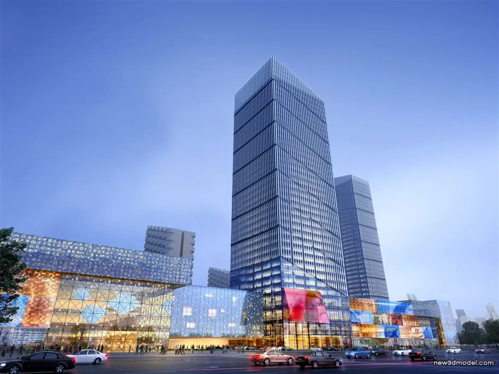 3D Models of Commercial Building – Exterior 3D Scenes – 558 – VRAY