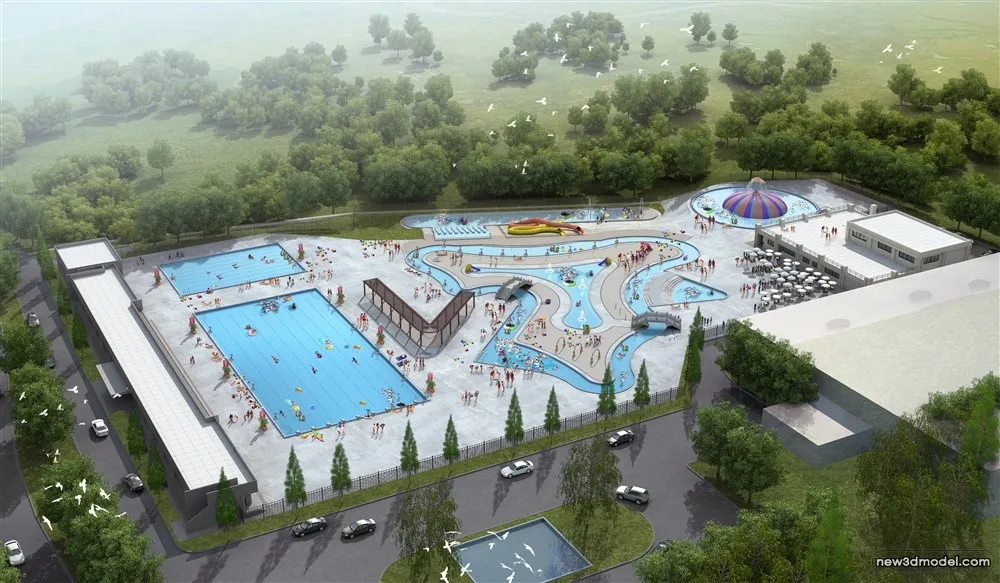 3D Models of Commercial Building – Exterior 3D Scenes – 564 – VRAY