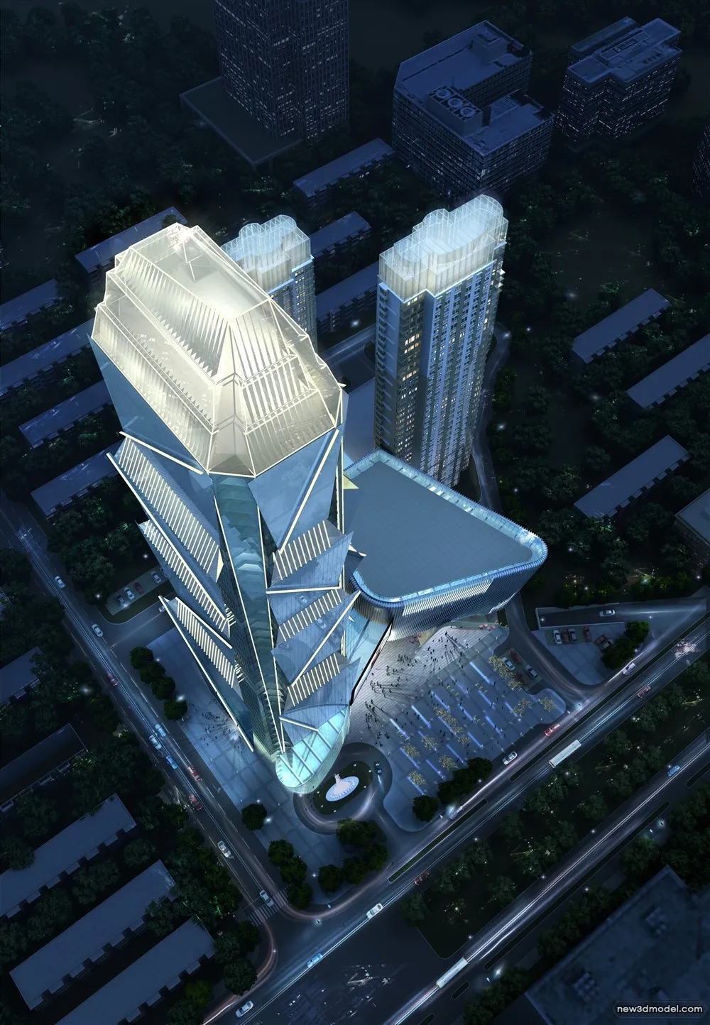 3D Models of Commercial Building – Exterior 3D Scenes – 565 – VRAY