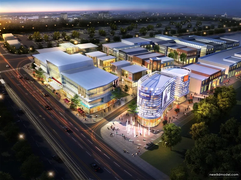 3D Models of Commercial Building – Exterior 3D Scenes – 567 – VRAY