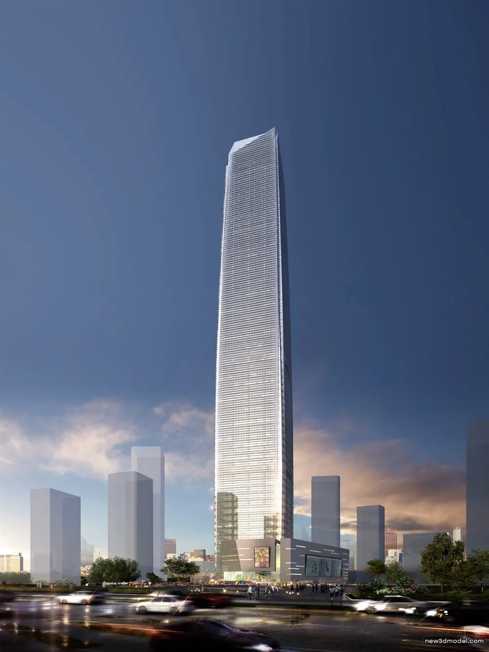 3D Models of Commercial Building – Exterior 3D Scenes – 571 – VRAY