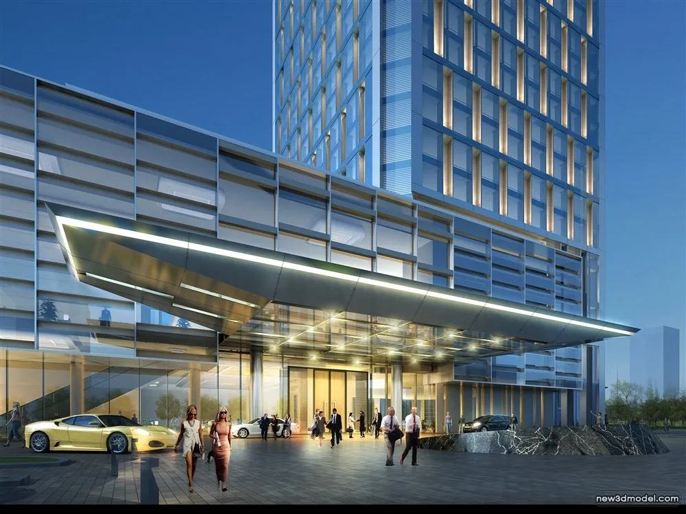 3D Models of Commercial Building – Exterior 3D Scenes – 574 – VRAY